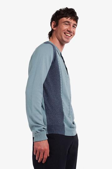 Fred Perry K3813 Miesten Neuleet Harmaat Sininen | FI 1740KORI